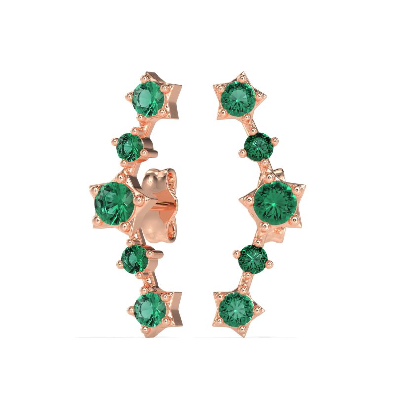 Ear Climber Stud Earrings