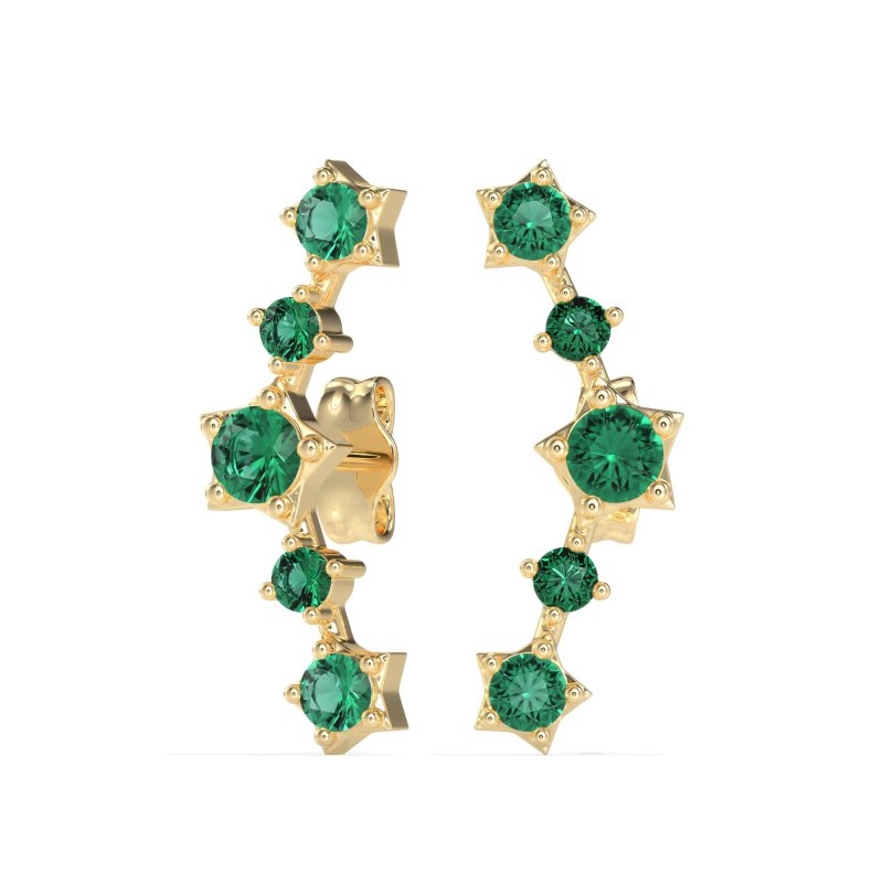 Ear Climber Stud Earrings