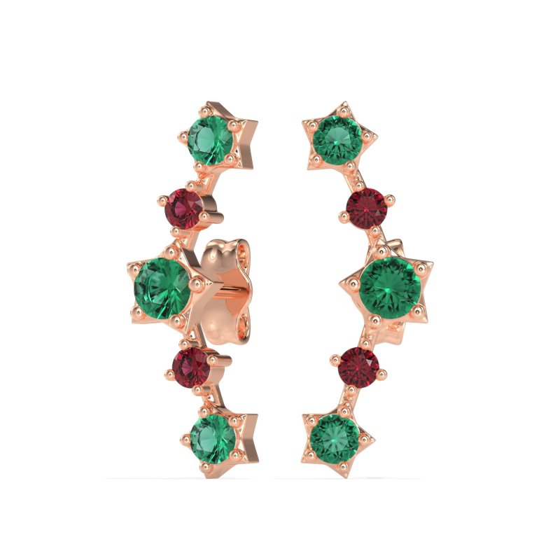 Ear Climber Stud Earrings
