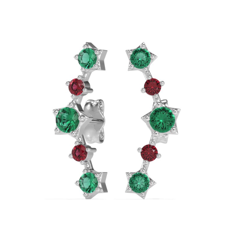 Ear Climber Stud Earrings