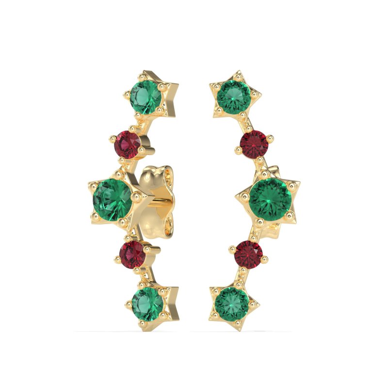 Ear Climber Stud Earrings