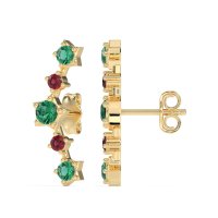 Ear Climber Stud Earrings