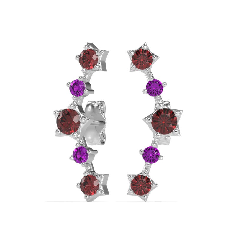 Ear Climber Stud Earrings