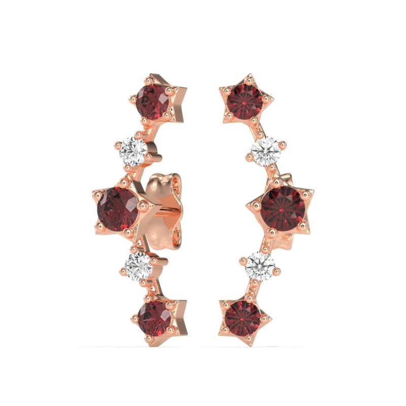 Ear Climber Stud Earrings