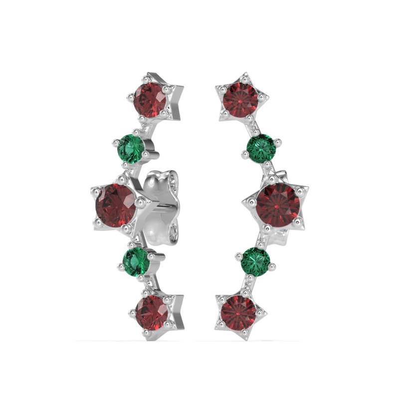 Ear Climber Stud Earrings