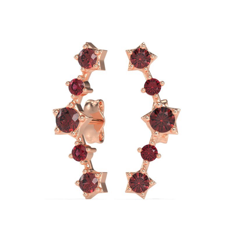 Ear Climber Stud Earrings