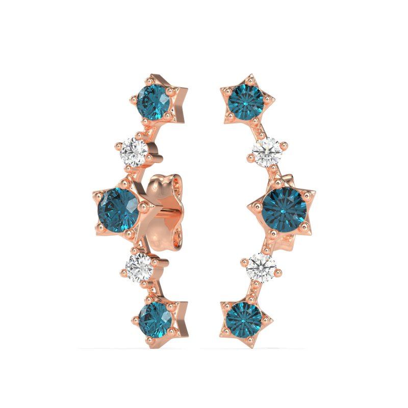Ear Climber Stud Earrings