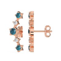Ear Climber Stud Earrings