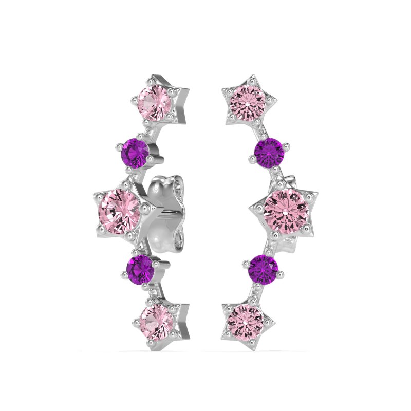 Ear Climber Stud Earrings