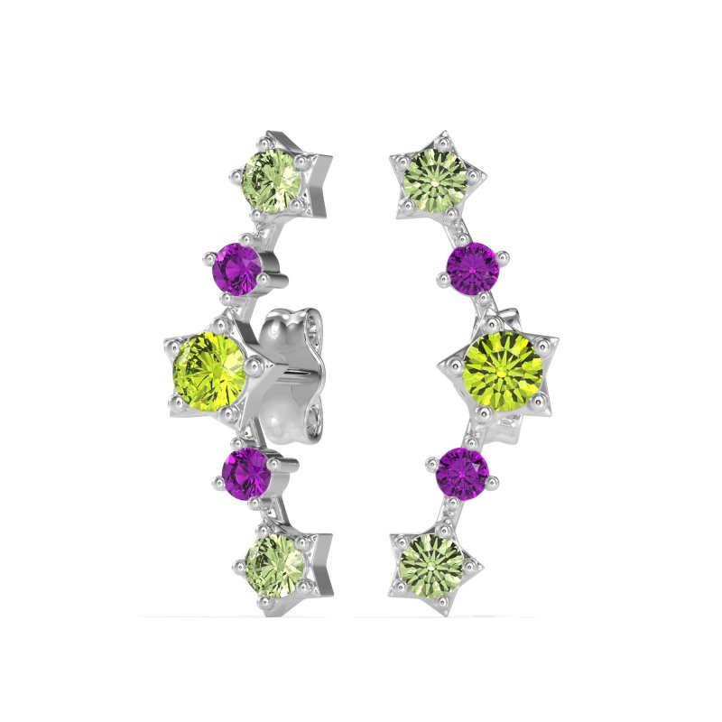 Ear Climber Stud Earrings