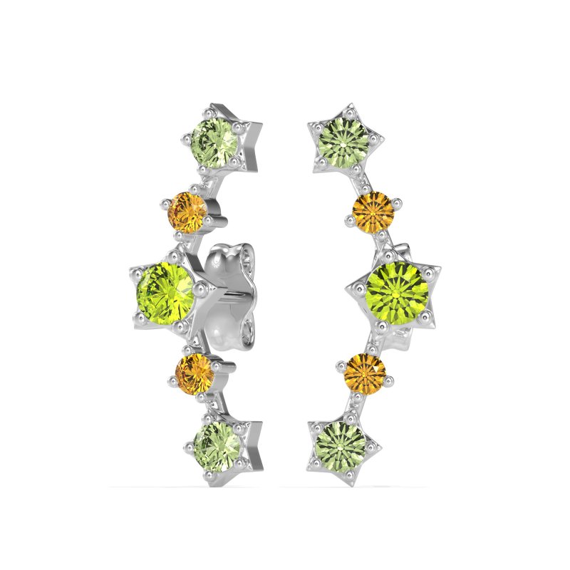 Ear Climber Stud Earrings