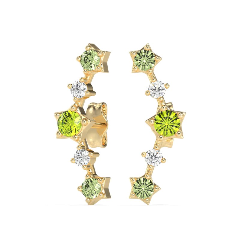 Ear Climber Stud Earrings