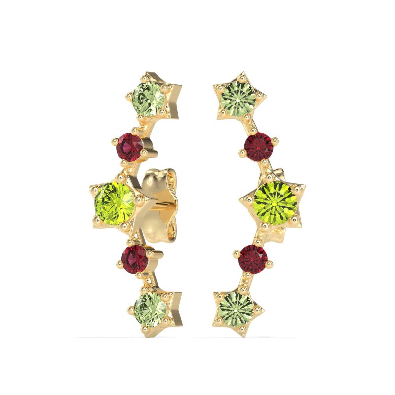 Ear Climber Stud Earrings