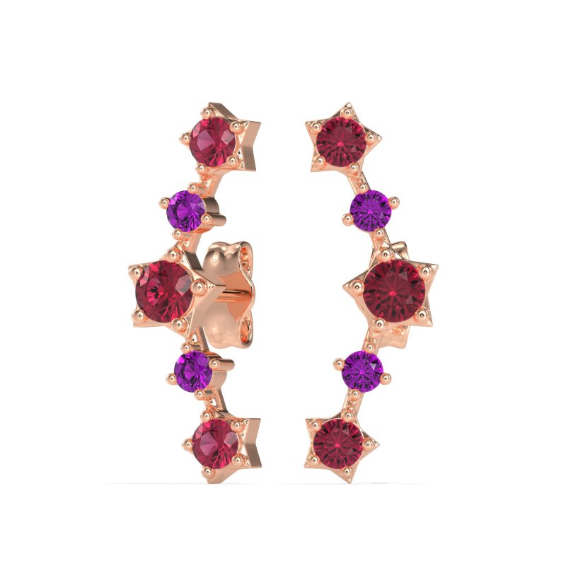 Ear Climber Stud Earrings