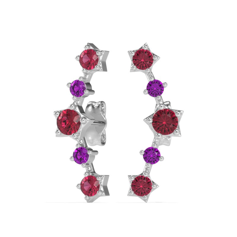 Ear Climber Stud Earrings