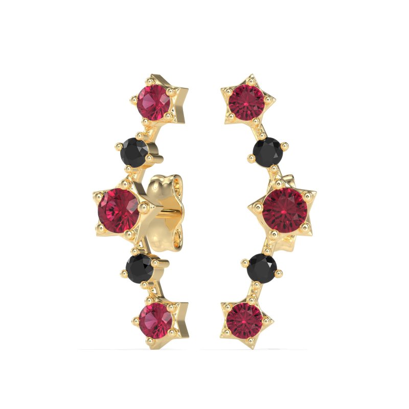 Ear Climber Stud Earrings