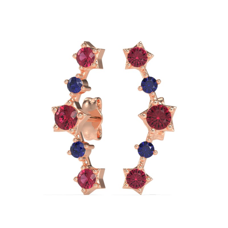 Ear Climber Stud Earrings