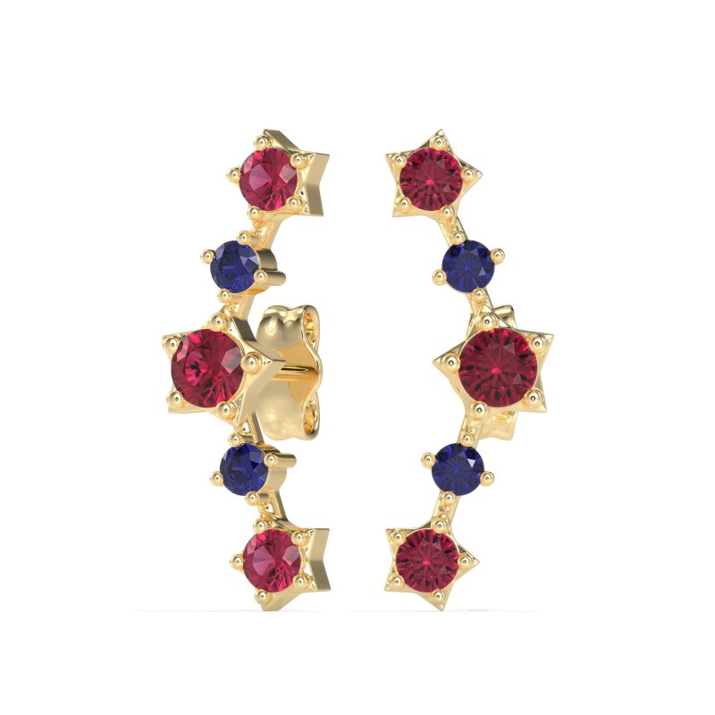Ear Climber Stud Earrings