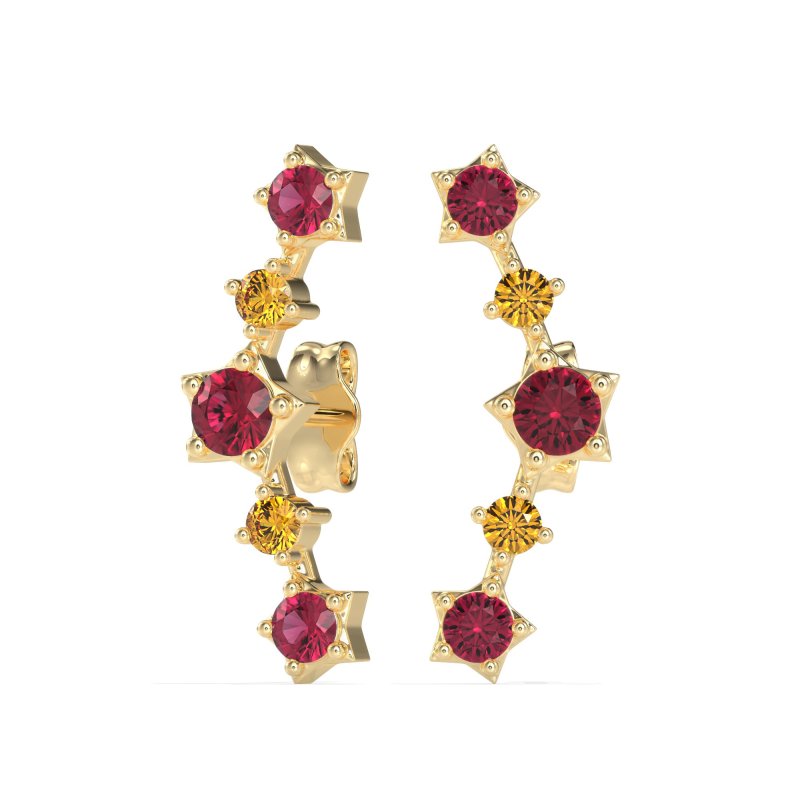 Ear Climber Stud Earrings