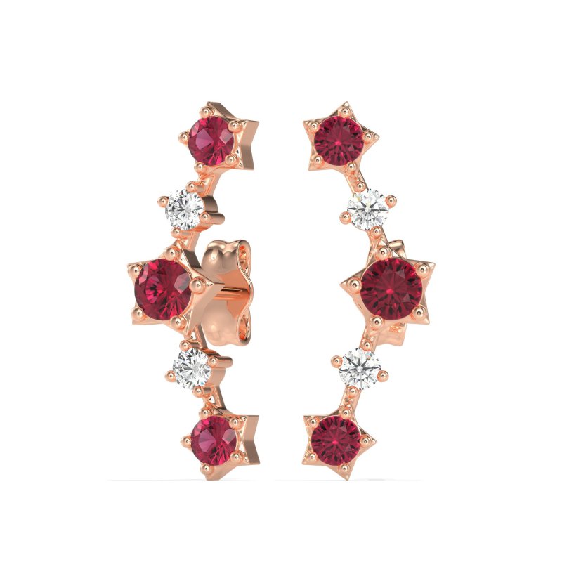 Ear Climber Stud Earrings