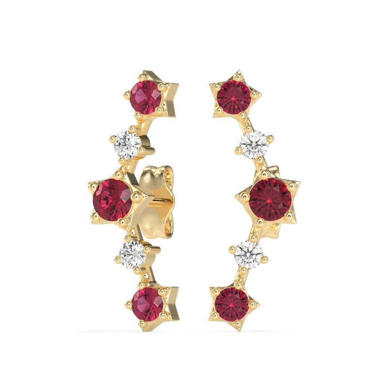 Ear Climber Stud Earrings