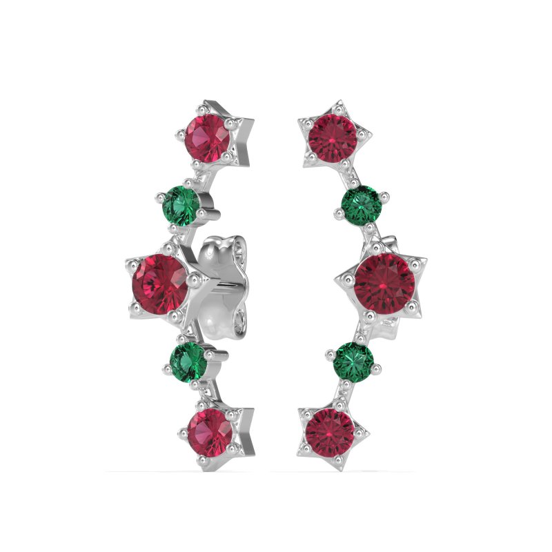 Ear Climber Stud Earrings