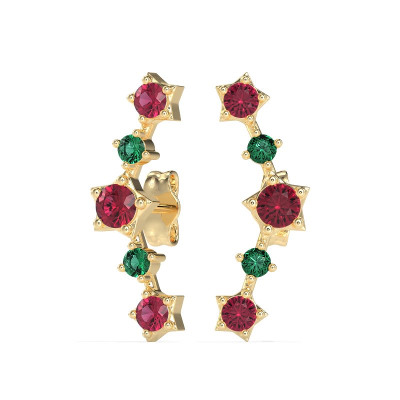 Ear Climber Stud Earrings