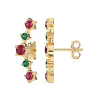 Ear Climber Stud Earrings