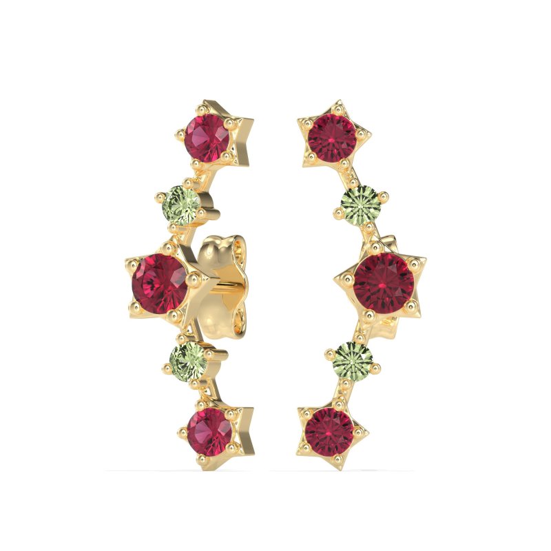 Ear Climber Stud Earrings