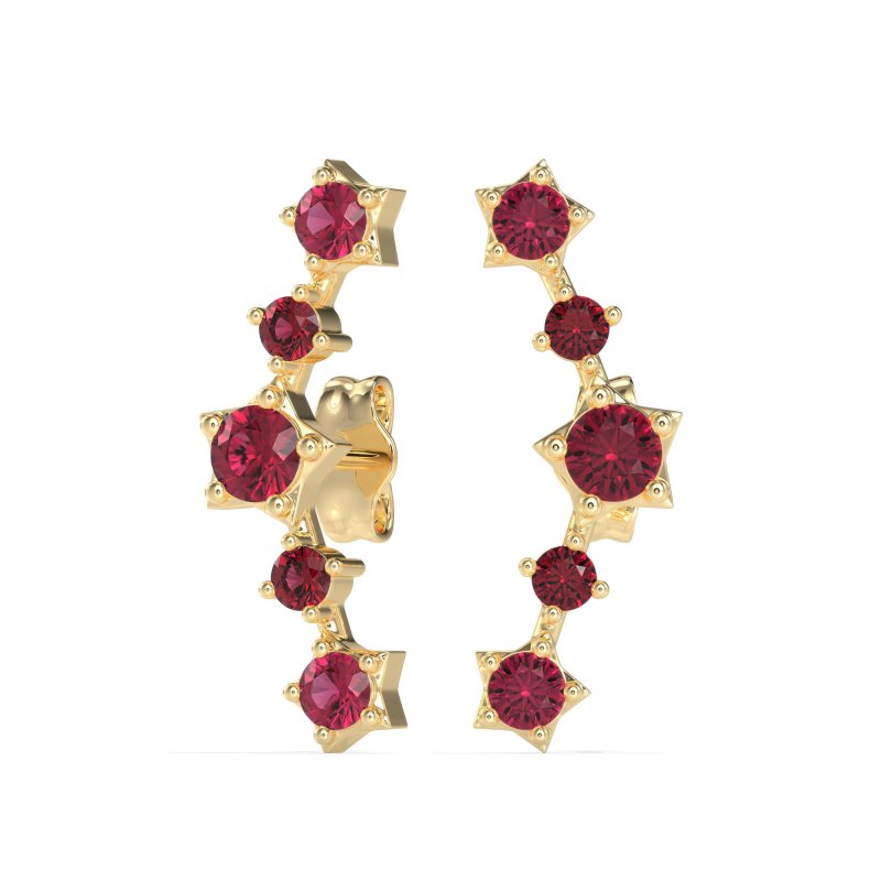 Ear Climber Stud Earrings