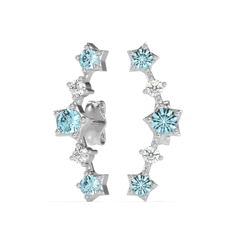 Ear Climber Stud Earrings