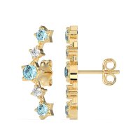 Ear Climber Stud Earrings