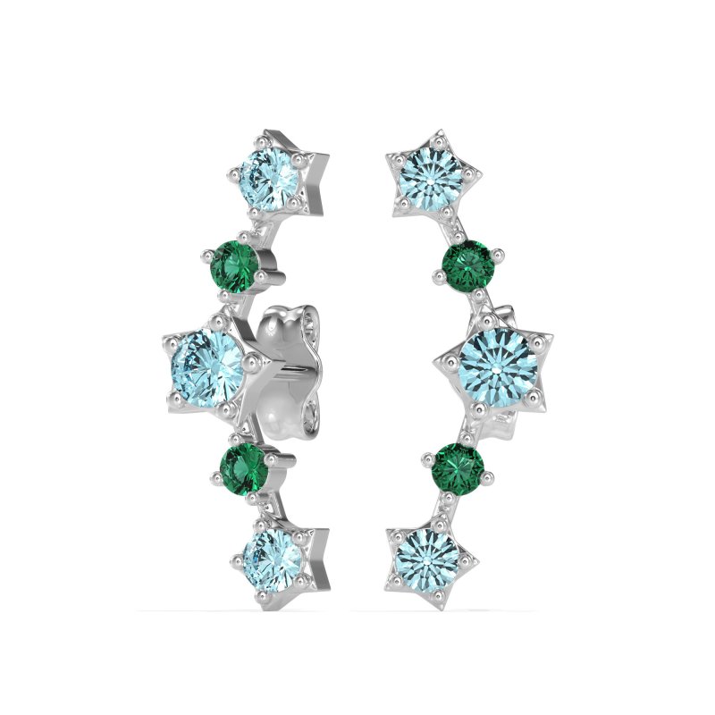 Ear Climber Stud Earrings
