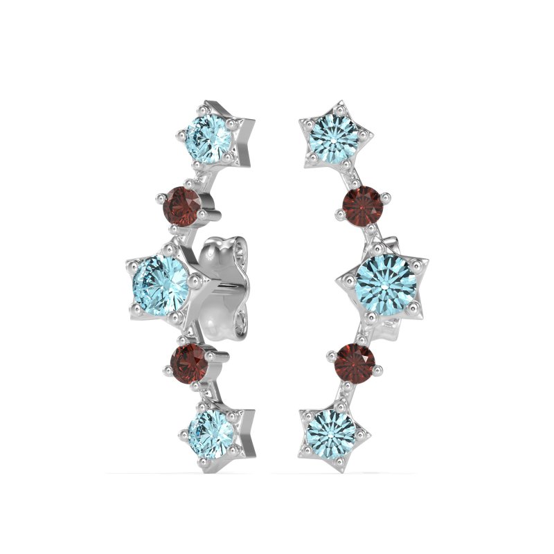 Ear Climber Stud Earrings