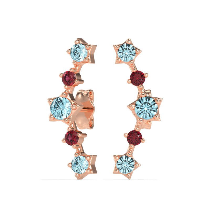 Ear Climber Stud Earrings