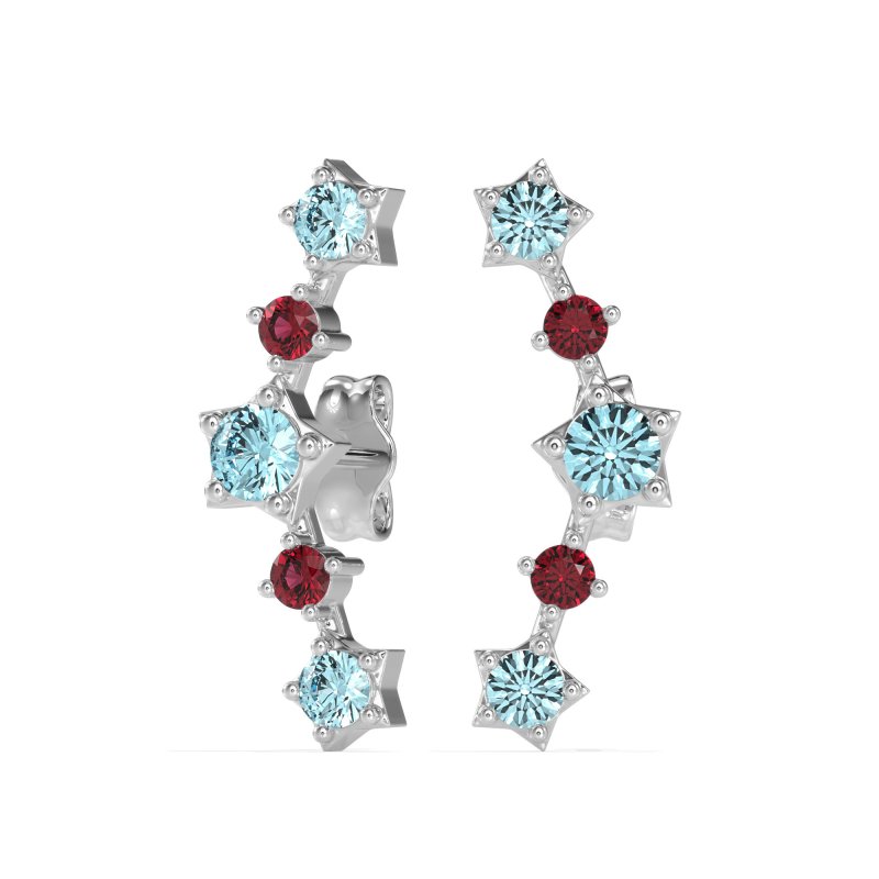 Ear Climber Stud Earrings