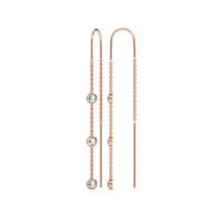 Three-Stone Threader Earrings