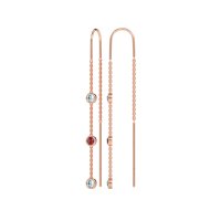 Three-Stone Threader Earrings