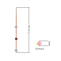 Three-Stone Threader Earrings