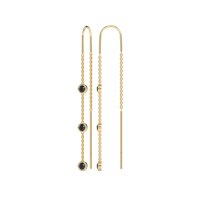 Three-Stone Threader Earrings