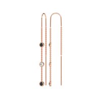 Three-Stone Threader Earrings