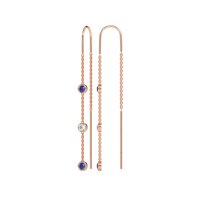 Three-Stone Threader Earrings