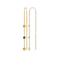 Three-Stone Threader Earrings