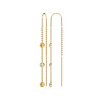 Three-Stone Threader Earrings