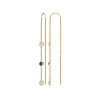 Three-Stone Threader Earrings
