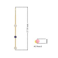 Three-Stone Threader Earrings
