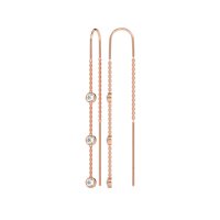 Three-Stone Threader Earrings