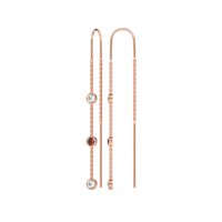 Three-Stone Threader Earrings