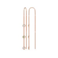 Three-Stone Threader Earrings