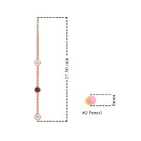 Three-Stone Threader Earrings